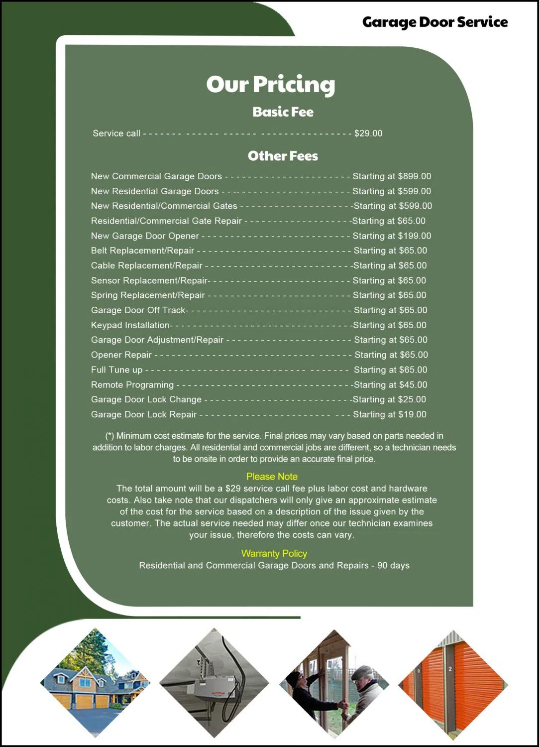 Metro Garage Door Service Alexandria, VA 571-297-6722